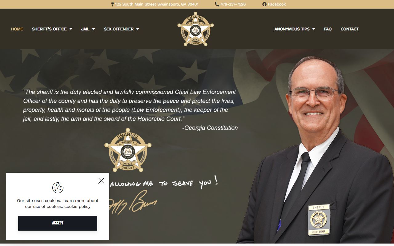 Emanuel County arrest records sheriff office home page