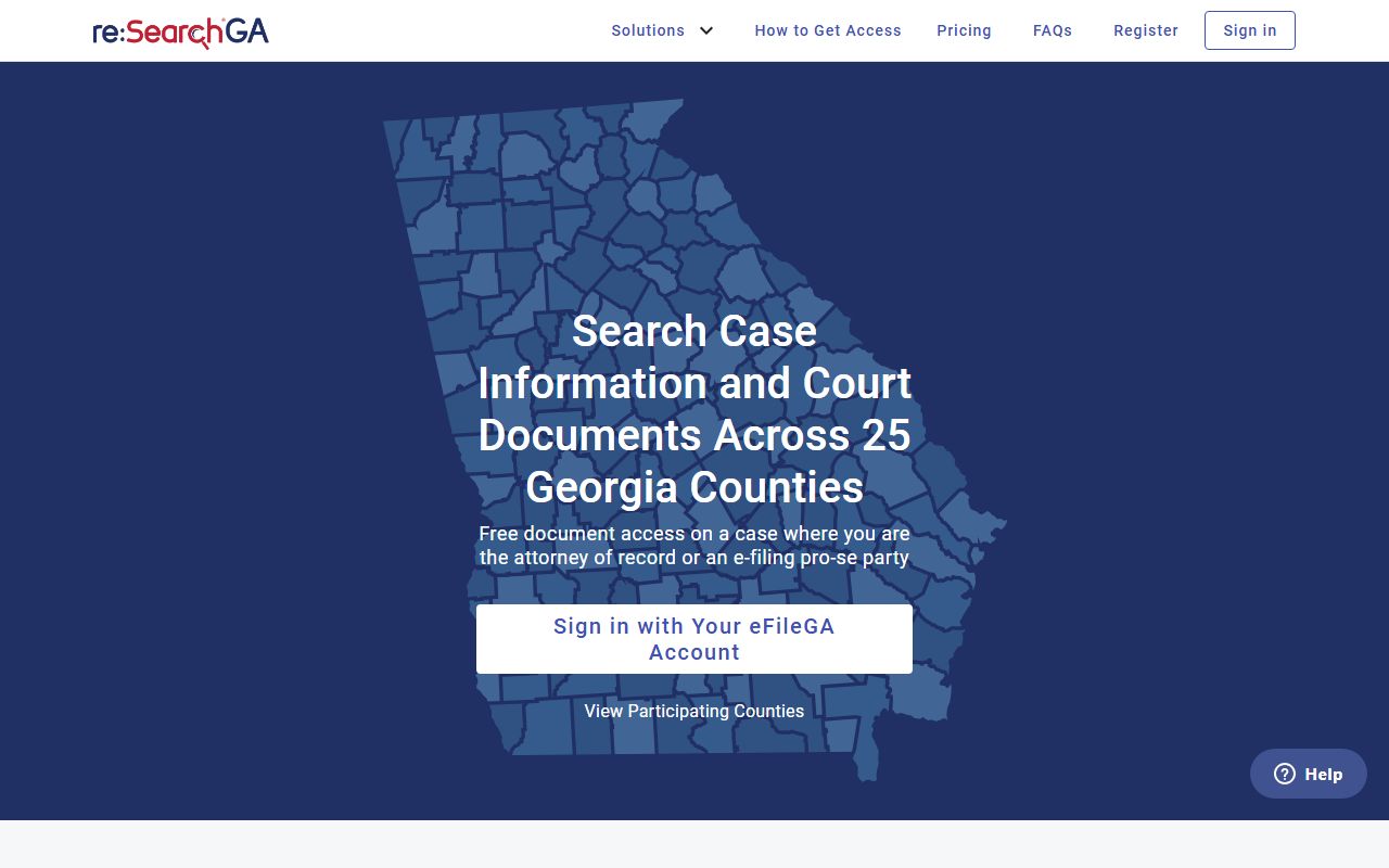 re:SearchGA case record portal