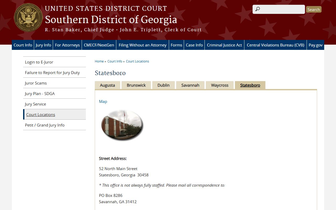 Emanuel County Superior Court federal records Statesboro courthouse page