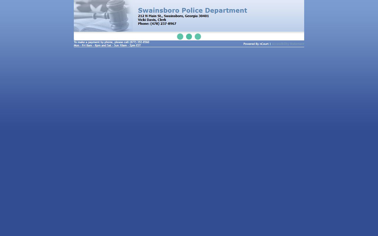 Emanuel County traffic court records Swainsboro ticket payment portal