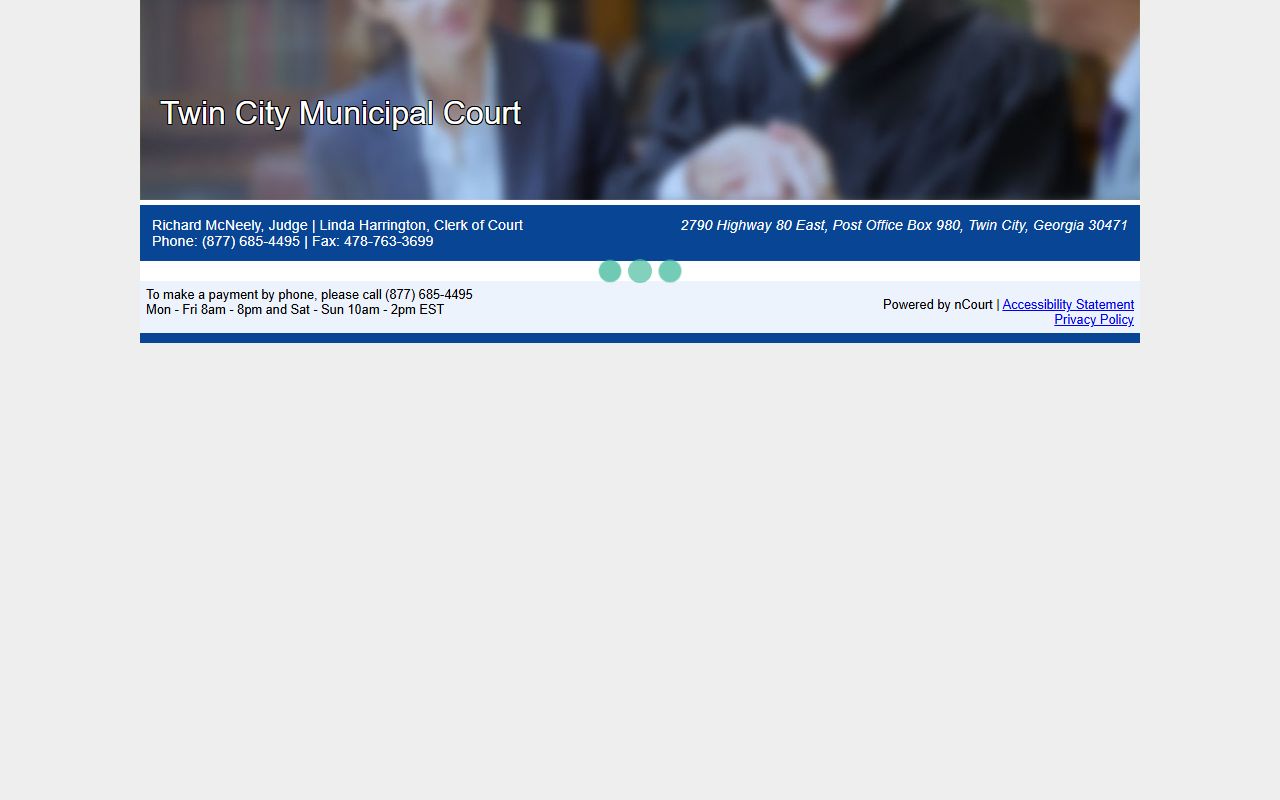 Emanuel County traffic court records Twin City Municipal Court payment portal